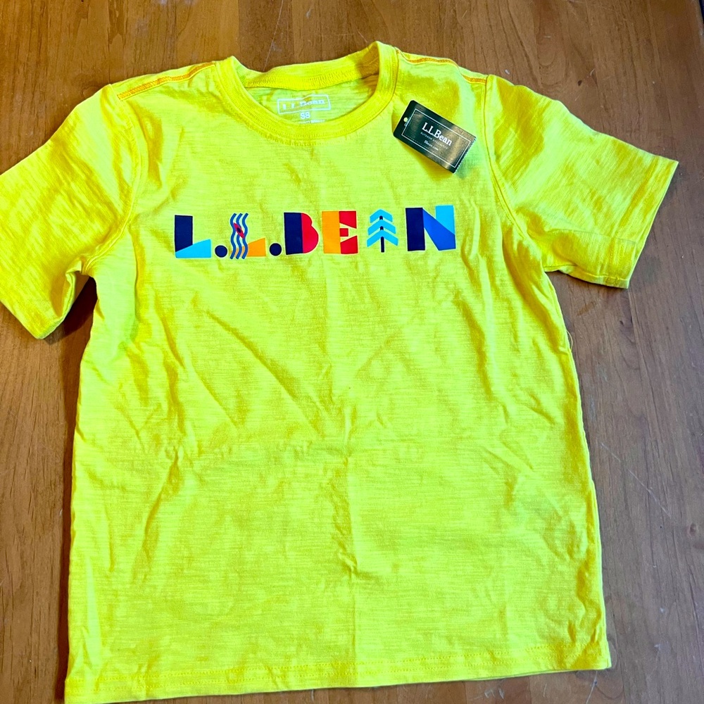 NWT. L.L. Bean Kids Yellow T-Shirt